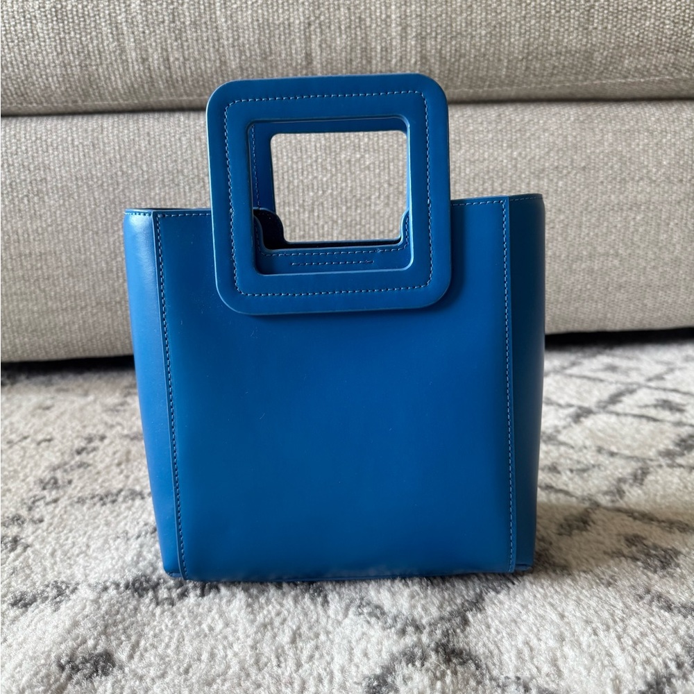 STAUD Blue Mini Bag with Square Handle